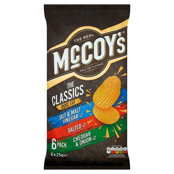 McCoy's The Classics Salt & Malt Vinegar 6 x 25g