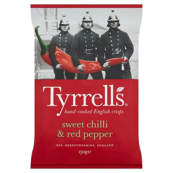 Tyrrell's Sweet Chilli & Red Pepper Crisps 150g